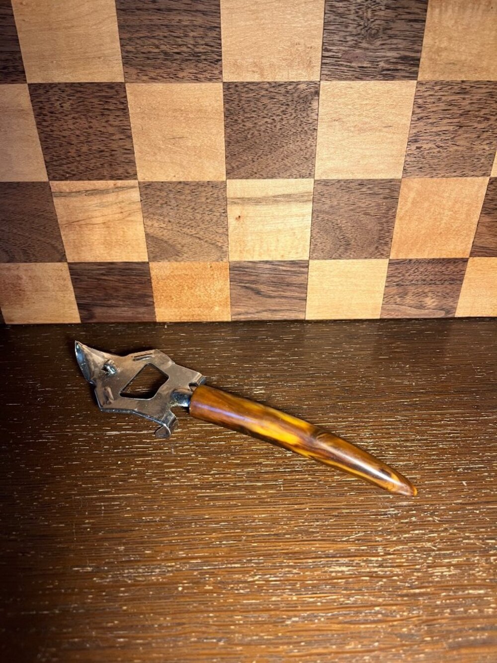 Butterscotch Bakelite Church Key Bottle Opener